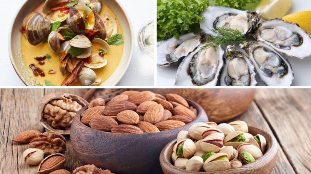 Les fruits de mer et les noix aident à augmenter la testostérone chez les hommes